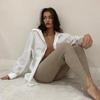 Skinny Knitted High Waisted Step-On-Foot Pants Warm Winter Slim Elastic Waist Leggings Casual Streetwear Female