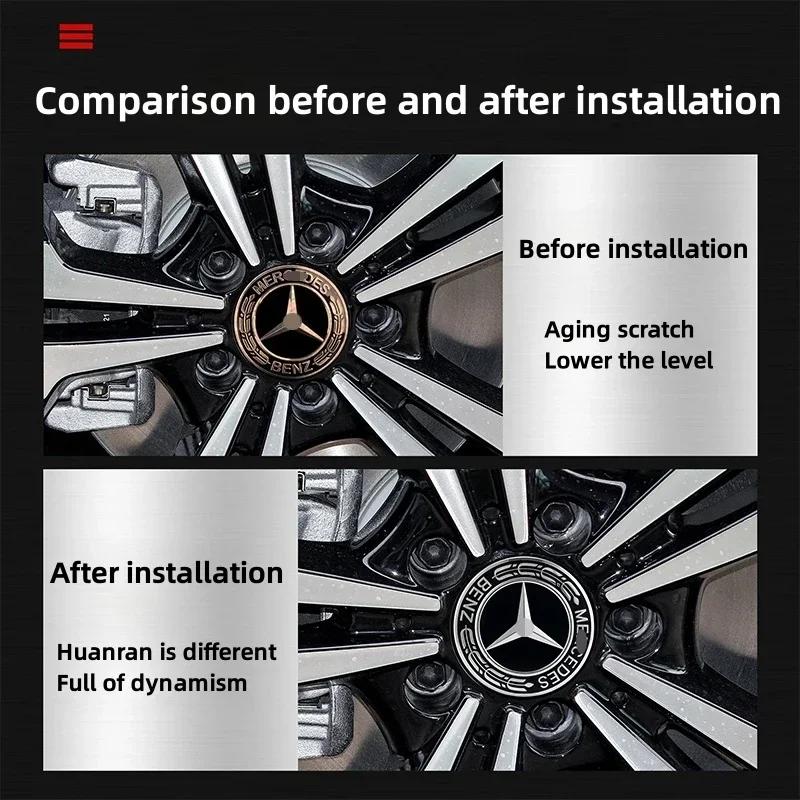 4KS 75mm Středové krytky kol pro auto Krytky nábojů Odznaky Příslušenství Pro Mercedes benz AMG C E S GLE CLC Třída W204 W203 W205 W124 W221