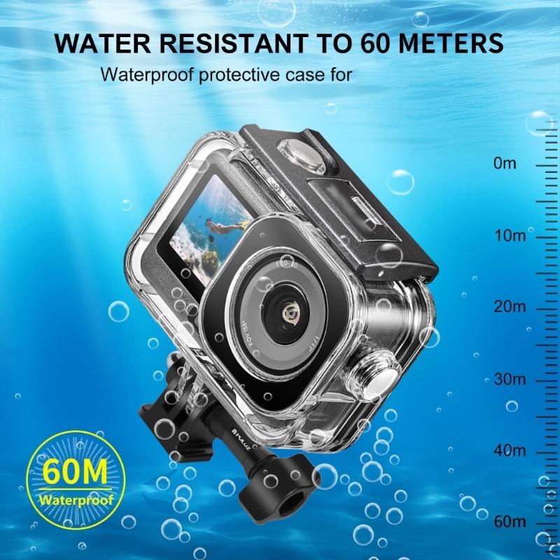 Shockproof Protective Case for Action 6 Camera Diving Shell Cover 60m Waterproof Ideal for Harsh Outdoor Environment