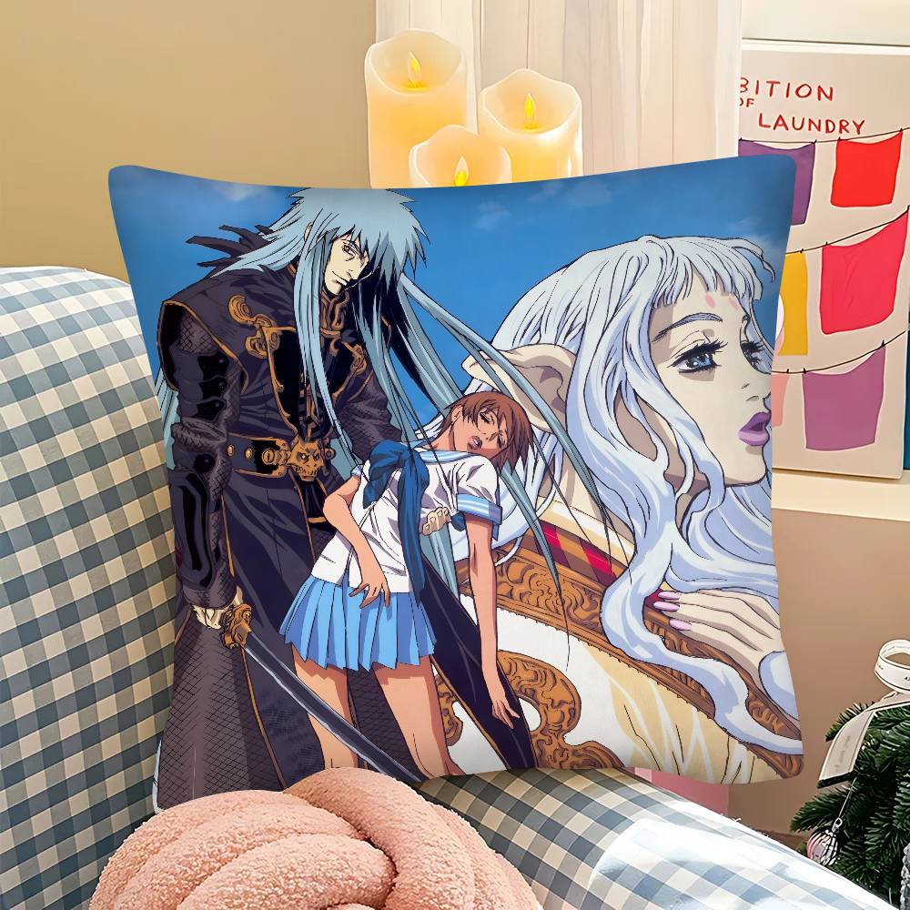 pc The Vision Of FEscaflowne Pillow Case Fashion Square Pillowcase Bedroom Sofa Room Ins Decoration Leisure