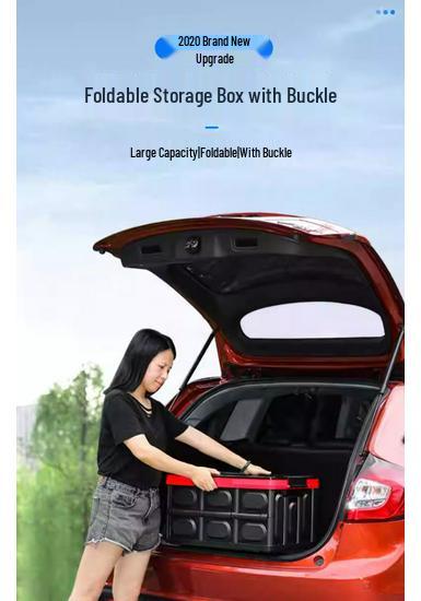Foldable Car Trunk Organizer - Vehicle Mounted Storage and Decoration Box