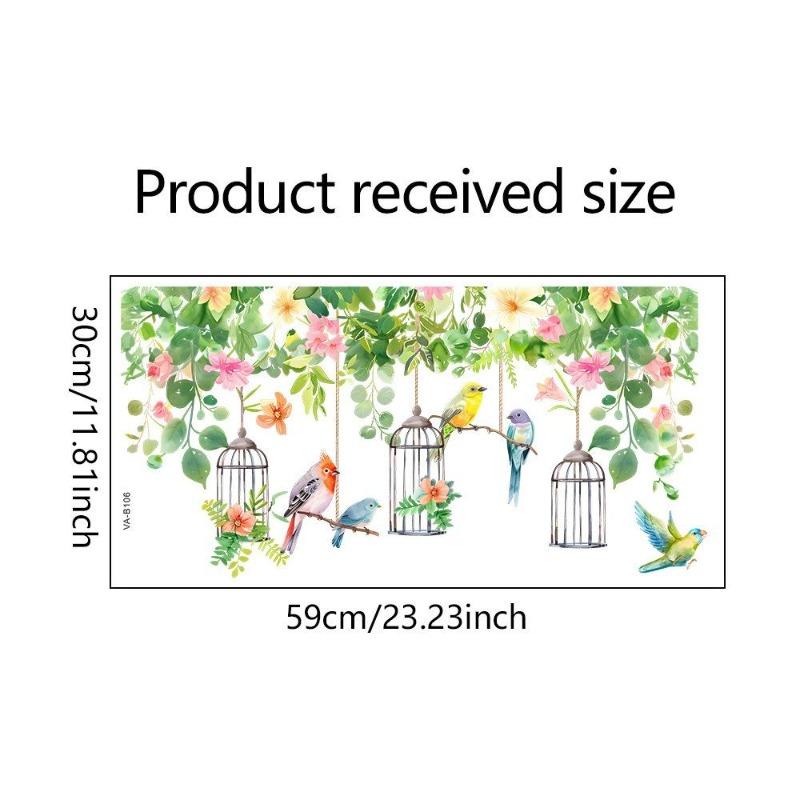 Dwustronna kolorowa naklejka ścienna z motylem i kwiatami, elektrostatyczna pasta do szyb okiennych, widoczna dekoracyjna naklejka ścienna