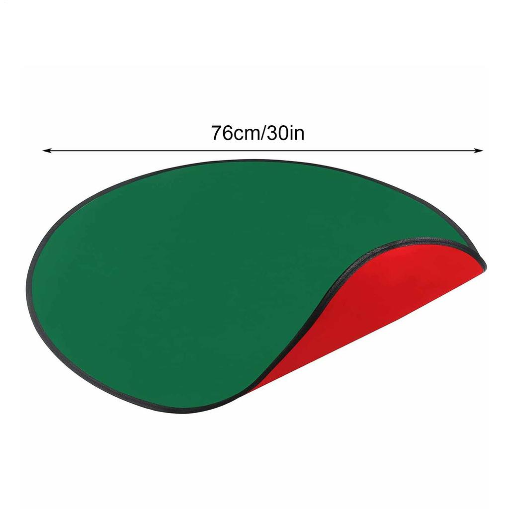 76cm Reversible Christmas Tree Mat Waterproof Round Floor Protection Mat Red and Green Floor Rug Christmas Tree Floor Protector