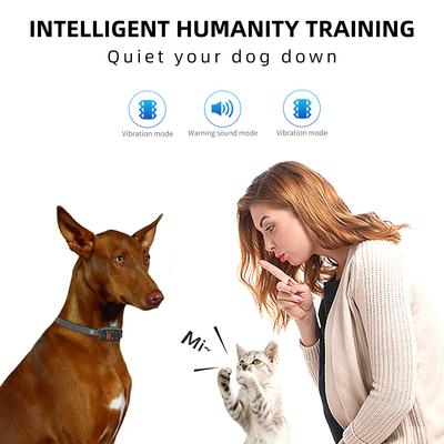 Electric Collar for Dogs Smart Automatic HD Digital Display Anti Bark Dog Collar with Sound Vibration No Remote Control