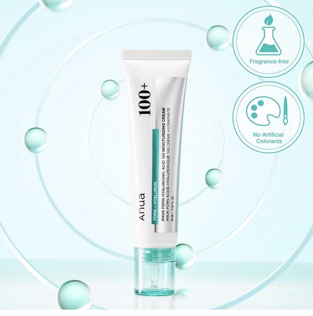 Anua PDRN Hyaluronic Acid 100 Moisturizing Cream Daily Moisture Care Cream 60ml
