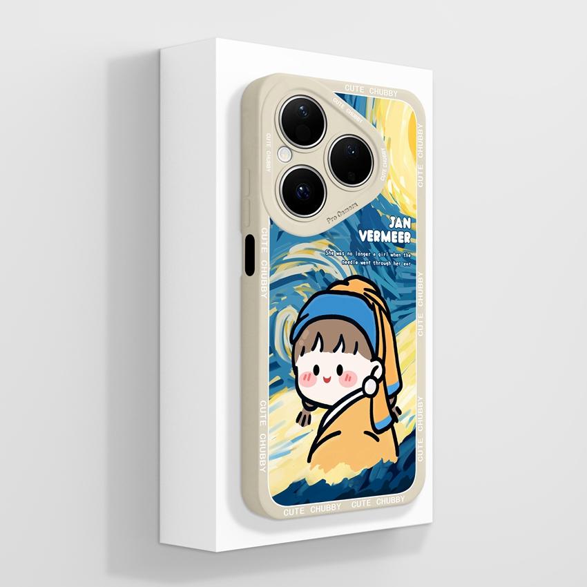 For Huawei Pura 80 Pro Honor X7d X9d X20 V40 Phone Cases Beautiful Village Patterns Lens Protection Liquid Silicone Shockproof Shell For Huawei Casing