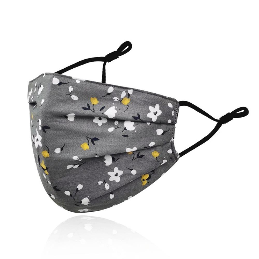 Washable Breathable Face Mask Anti-UV Sunscreen Mask Fashion Cotton Printing Mask  Outdoor Sports