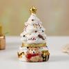 Bear Resin Holiday Christmas Tree Ornament With Creative Gift Jewelry Box Decor