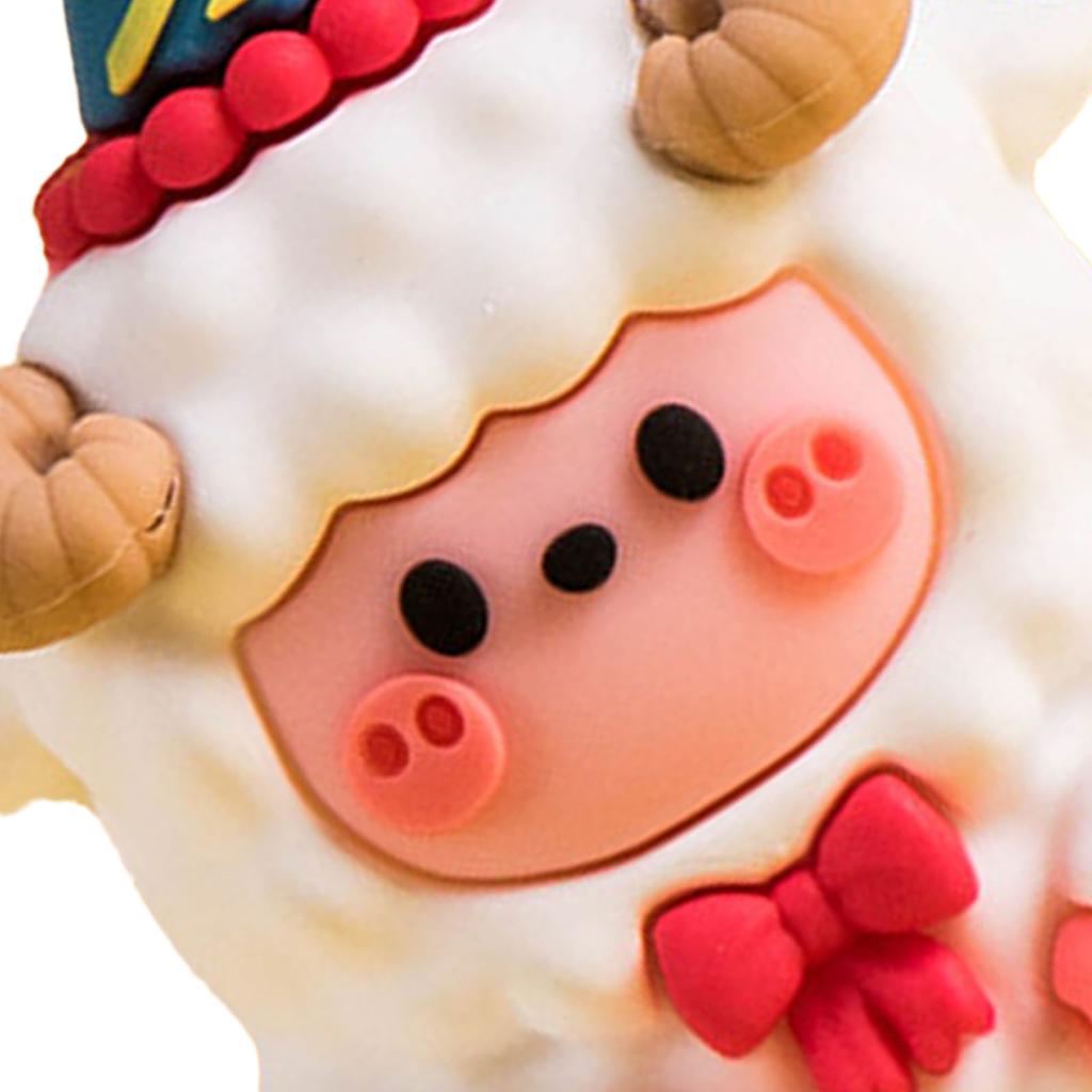 Cartoon Animal Figurine Decorative Cute Soft Plastic Animal Ornament for Birthday Party Desktop