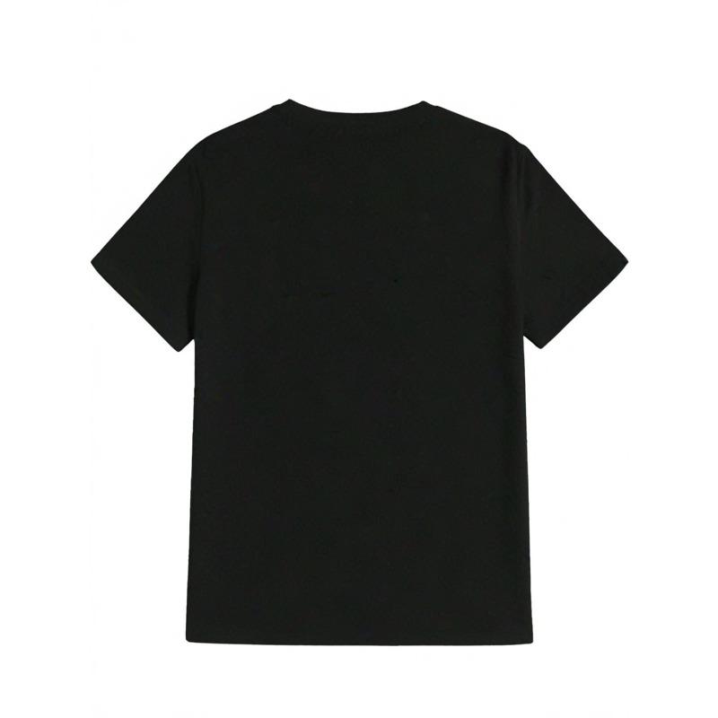 Europeiska storlekar Herr Anime/Anime Olämplig Skämt Mörk Humor T-shirt - Kortärmad Vardaglig Rund Hals Sommar T-shirt med Skräckserieteckning