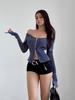 Y2k Schwarz Sexy Gothic Denim Shorts Frauen Dünne High Street Low Waist Sommer Streetwear Chic Punk Style Fashion Damen