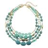 Multi-layer Beaded Necklace, Acrylic Turquoise European and American Style Necklace, High-end Accessories