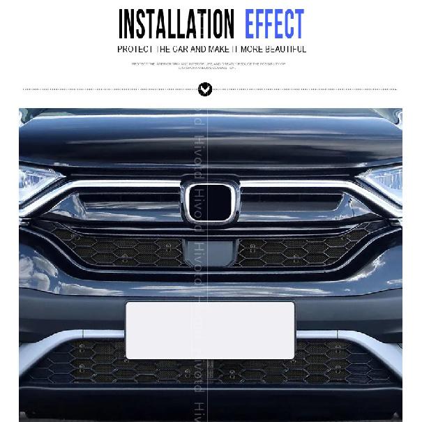 Anti-Dust Car Front Grill Insect Nets Protect Screen Mesh Covers Stainless Steel Decoration Accessories For Honda CRV C-RV 2021