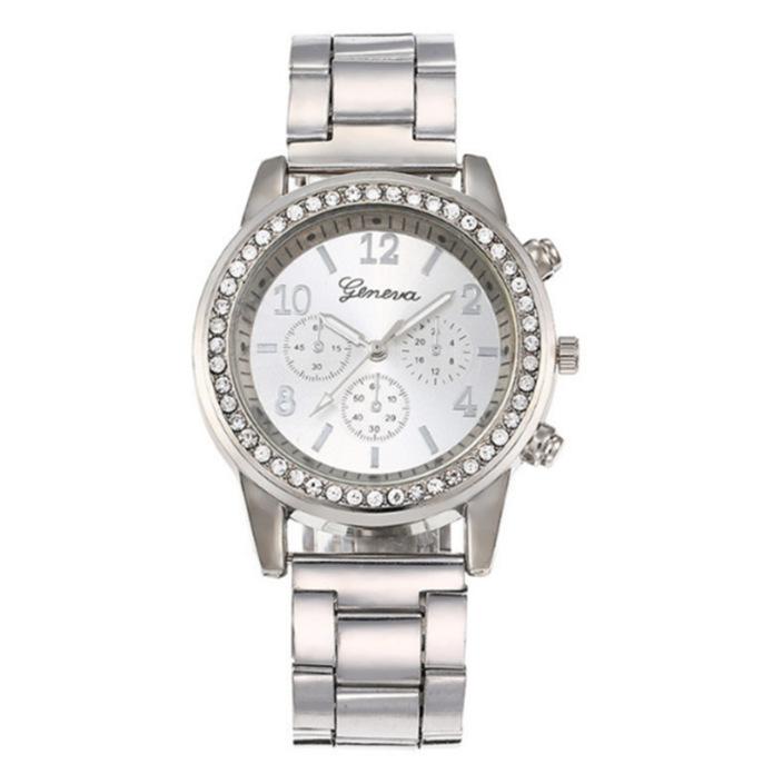 5Pcsset New Popular High-End Fashion Diamond-Encrusted Women'S Watch Small Fresh Retro Simple Watch Women'S Bracelet Set