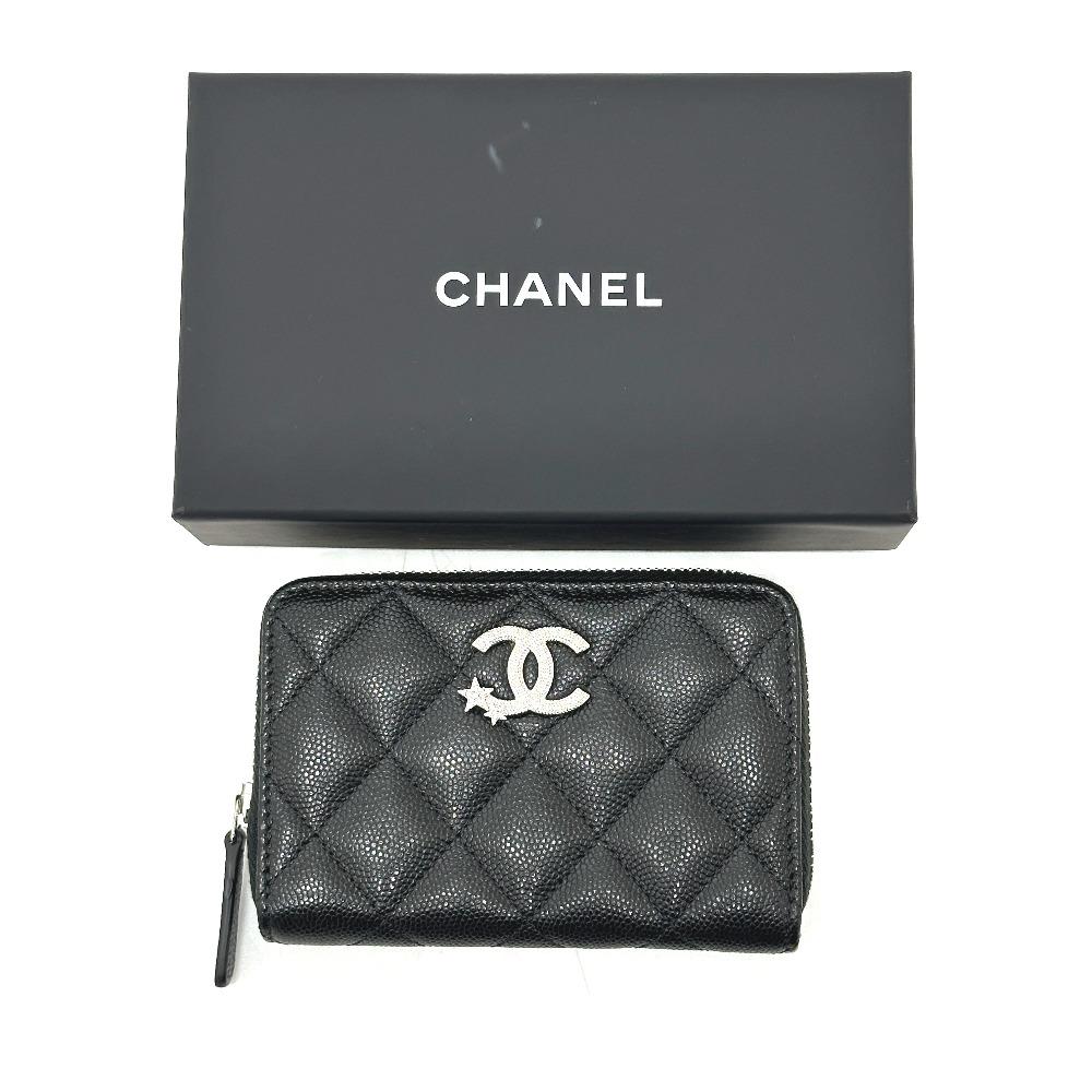 CHANEL AP3728 25B Matelasse Star CC Mark Zip Folded wallet  Unused