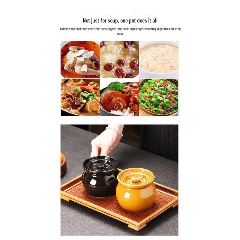 Naijiang Ceramic Double Boiler Stew Pot