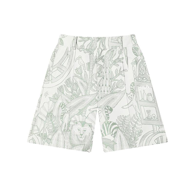 New FILA Casual Shorts Women's All Over Print F11W438806FZA