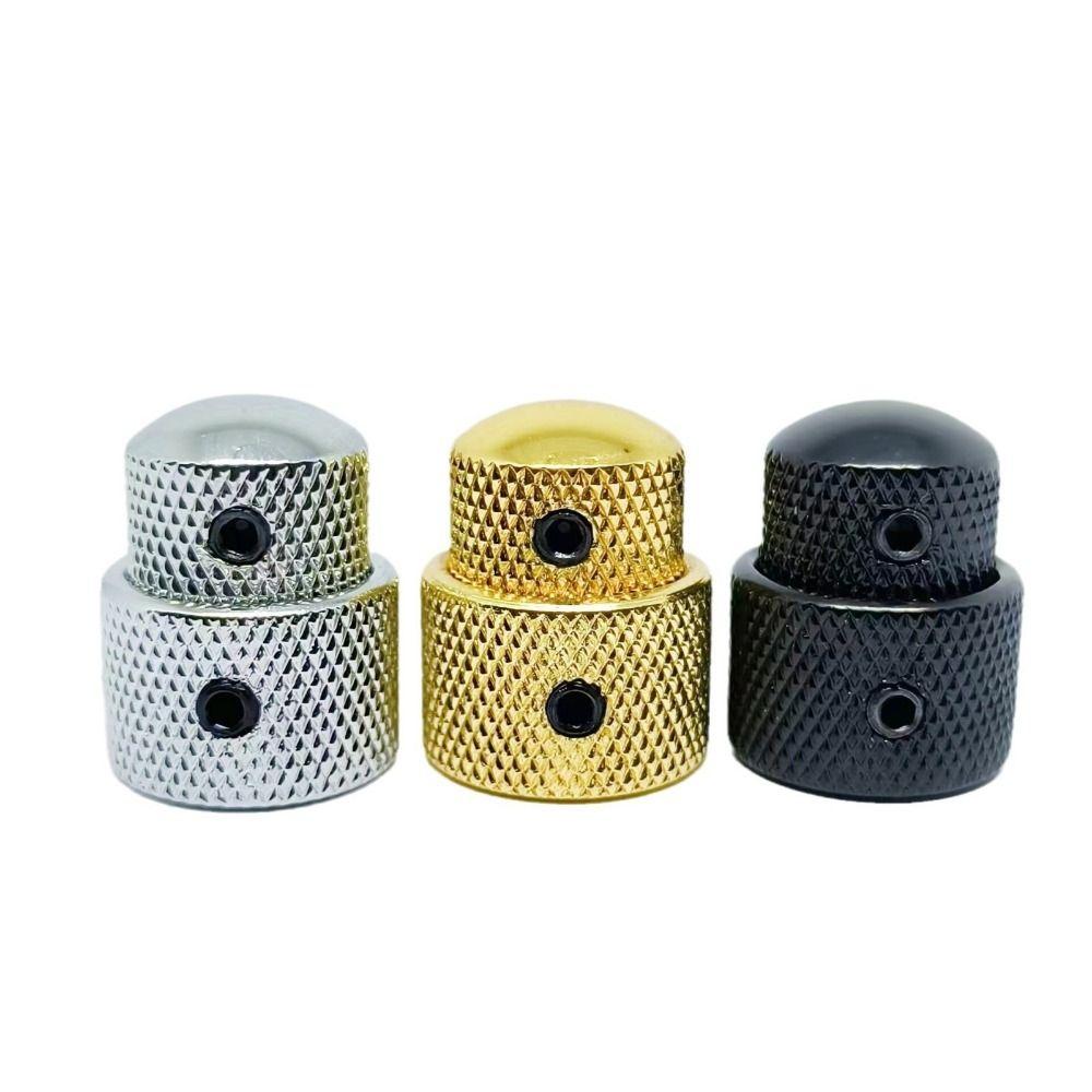 3Pcs Portable Dual Concentric Stacked Control Knobs Tone Volume Blend Knobs Cover Guitar Parts