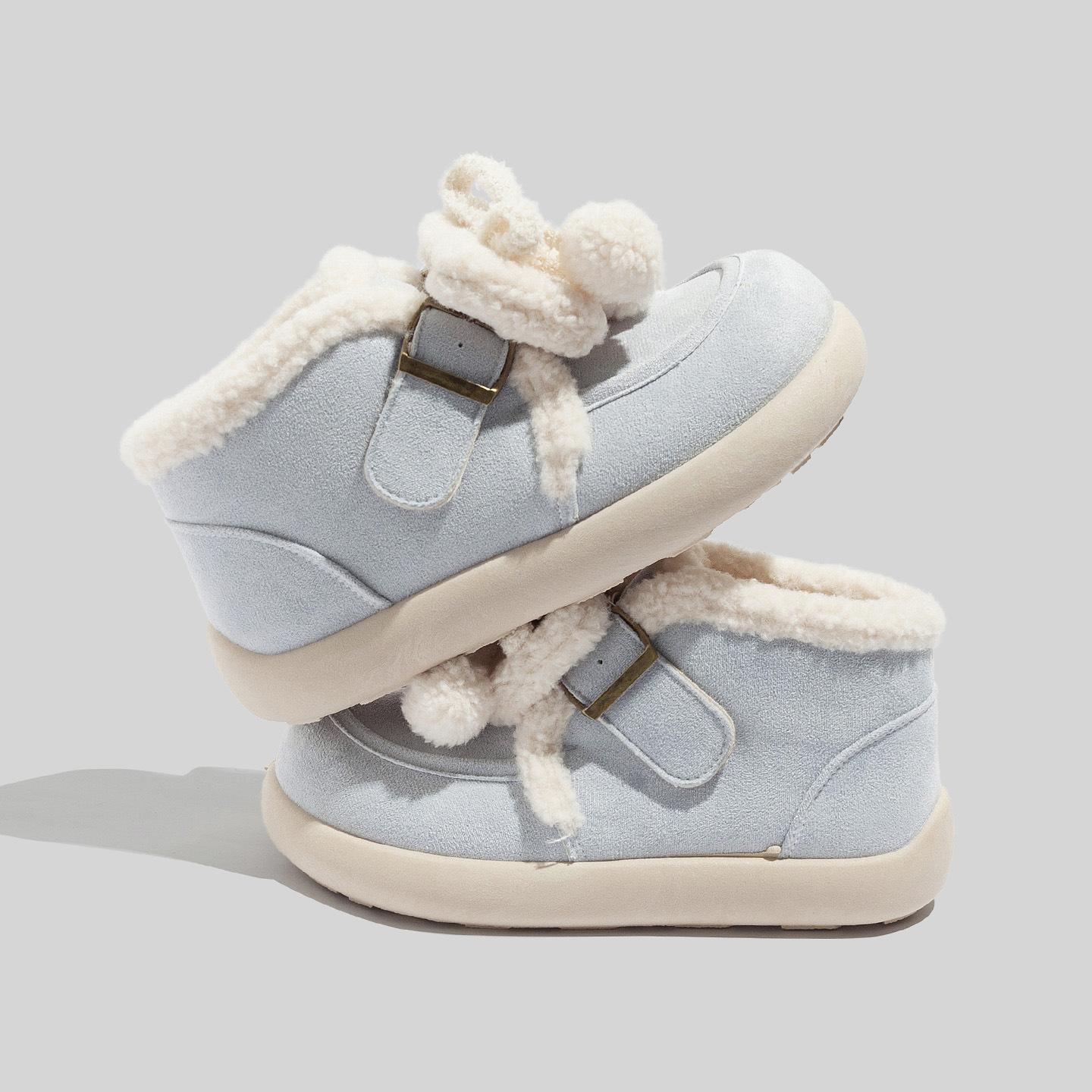 Belle 22 new snow boots winter high value piled thick short cotton shoes 35