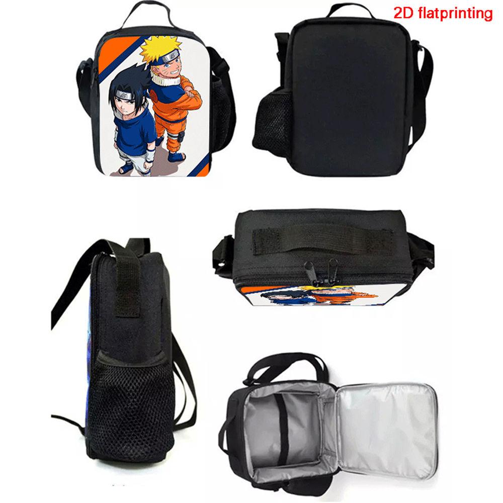 NARUTO Cartoon Anime Children's Picnic Bag,Kids Insulated Cooler Lunch Bags Cute Portable Lightweight,For Boys & Girls Age 4-10