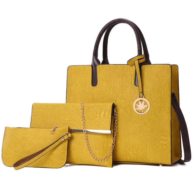 Neue Damentasche modische Retro tragbare Damentasche eine Schulter schräg zu tragen Kind- und Muttertasche dreiteiliges Set