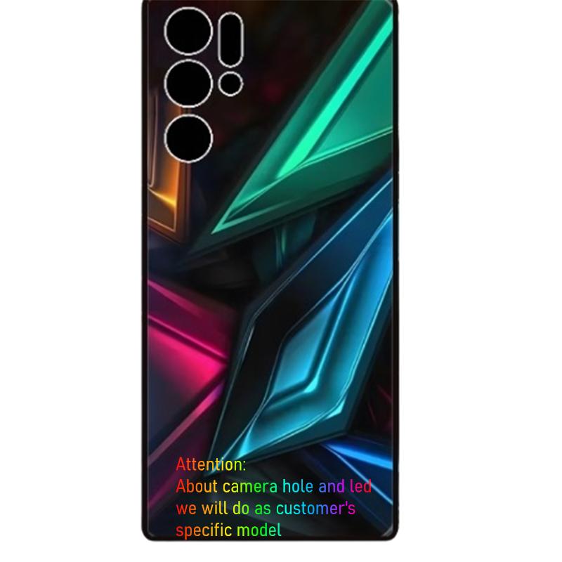 

Для ZTE nubia Red Magic 9 Pro 9 Pro Plus 10S Pro 10 Pro Plus 8 8s 7 7s 6 6s Pro 8 Pro Plus світлодіодний чохол-спалах зі скляною задньою кришкою Redmagic 7 or 7s