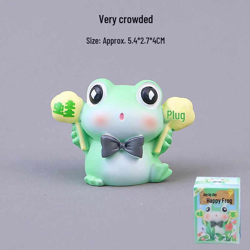 Happy Frog Emotional Healing Ornament - Cute Desktop and Car Decoration, Decompression Birthday Gift