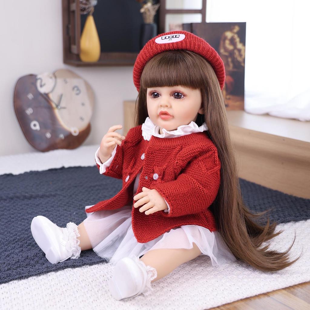 KEIUMI 55 Cm Baby Reborn Doll Full Body Silicone Vinyl Realistic Girl Playmates Bathe Newborn Baby Doll Christmas Gift
