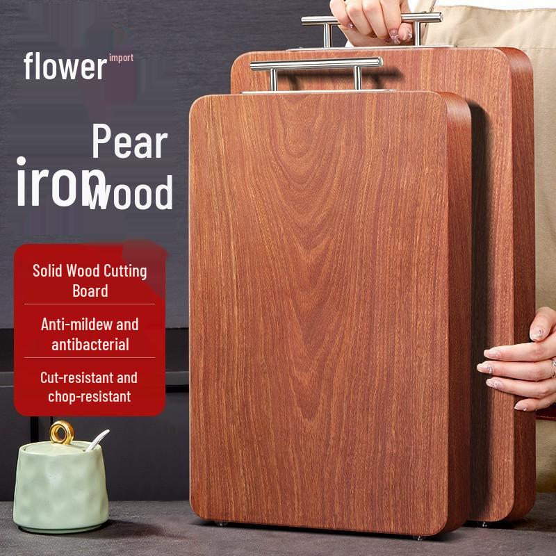 Премиальная разделочная доска из грушевого дерева против плесени - Разделочная доска для кухни из массива дерева 30x20x3 cm Single User