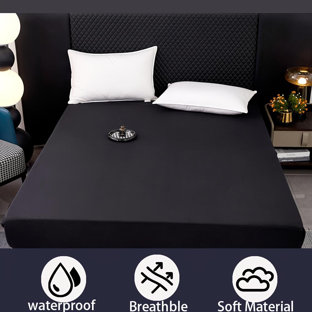 1pc Soft Waterproof Mattress Protector - Breathable All-Season Bed Cover, 360° Deep Pocket Non-Slip Fit, Machine Washable & Easy