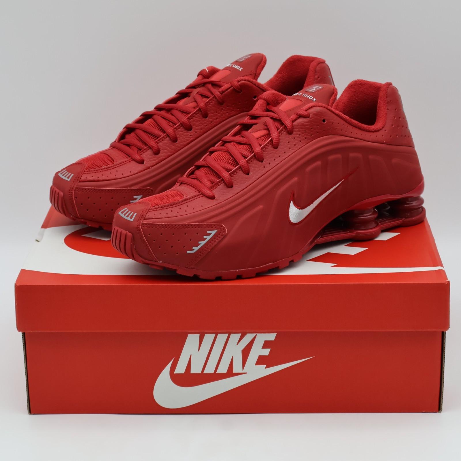 IQ0608-687 Nike Shox R4 Gym Red Metallic Silver (Men s) 12