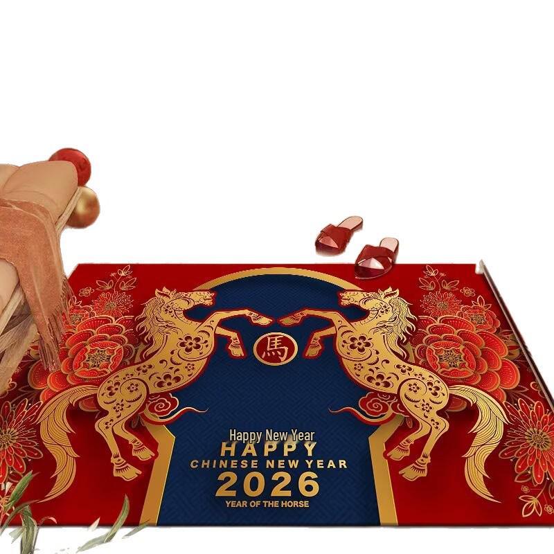 2026 Red Carpet Non-slip Absorbent Mat for Bathroom, Toilet, Living Room, and Kitchen