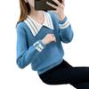 Autumn Women's Long Sleeve Bottom Knitted Sweater Doll Neck Sweater Elegant Sweet Top