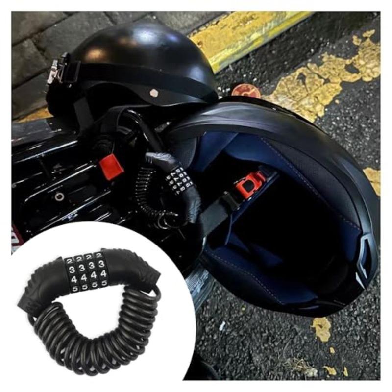 Multipurpose Motorcycle Helmet Lock with Combination Lock for Secure AntiTheft Protection Retractable Design Ideal for Motorcyc