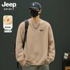 JEEP SPIRIT Men's Winter Lamb Fleece Crewneck Sweatshirt