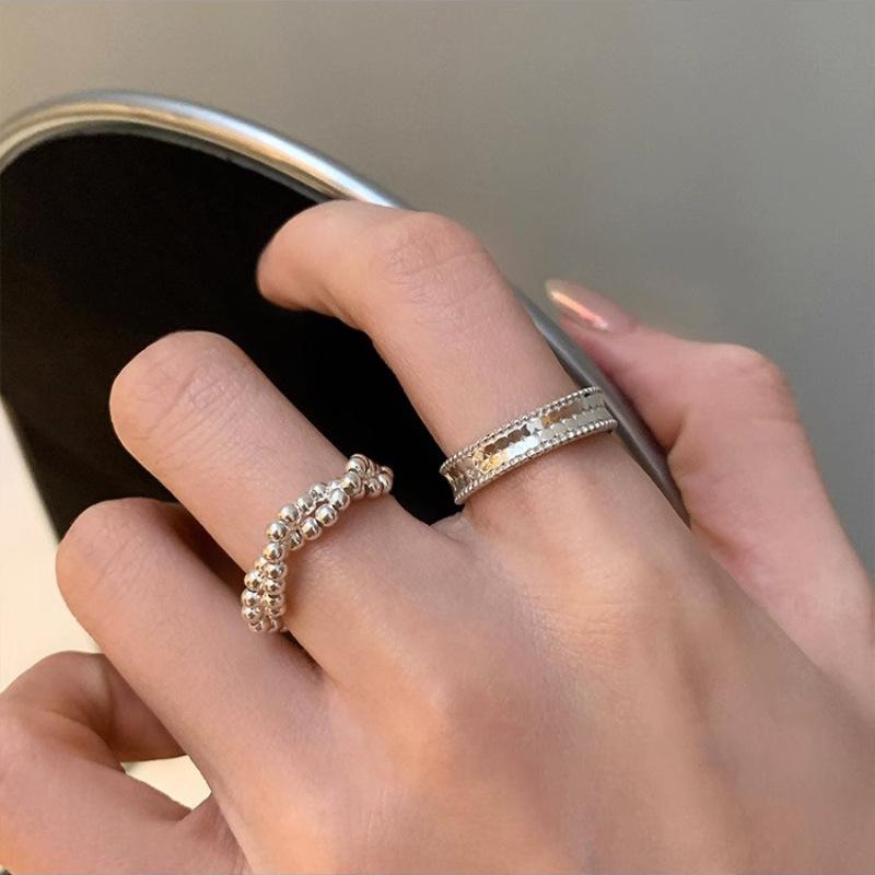 Bead Geometric Contemporary Ring For Women With Adjustable Copper Material Comfort For