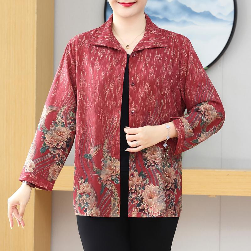 Übergroße Sommerblusen für Damen Lässige Hemden Übergröße Locker Vintage Langarm Oberteil Sommer Kleidung für Frauen mittleren Alters