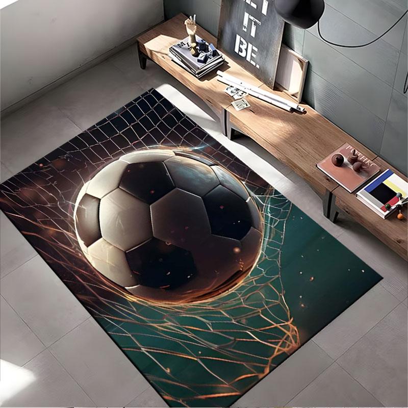 Soccer Ball in Net Design suitable as a non-slip mat for the living room or bedroom sofa