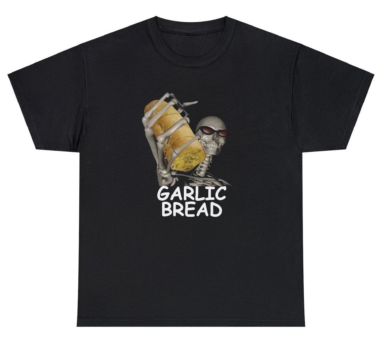 Garlic Bread Skeleton Meme T Shirt Funny Oddly Specific Meme Lover Humor Tee S
