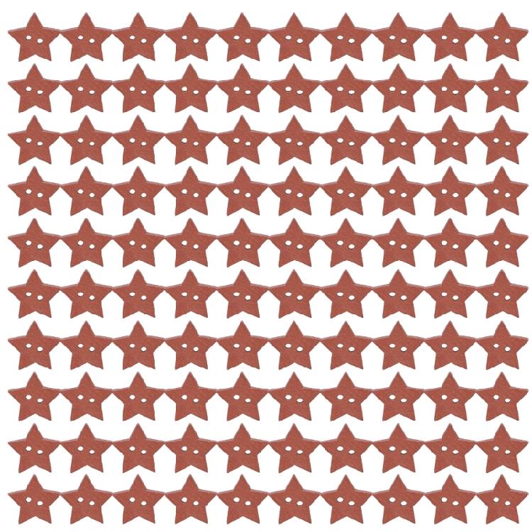 20MM Wooden Five Point Star Buttons Star Shape Sewing Buttons with 2 Hole for Dress Sweater Art Craft Sewing Knitting