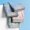 4pcs Men's Underwear Men's Mid Waist Printed Breathable Flat Leg Pants Contrasting Color Square Leg Pants Boxer Brief