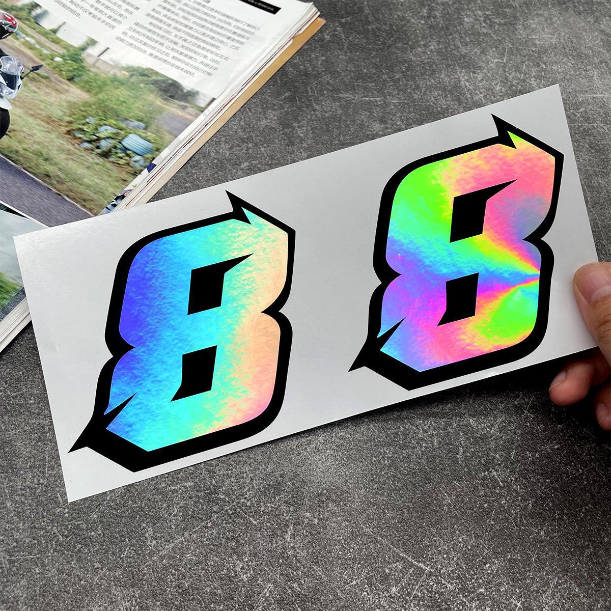 

Белые светоотражающие наклейки JDM для автомобиля, водонепроницаемые декоративные чехлы для мотоциклов