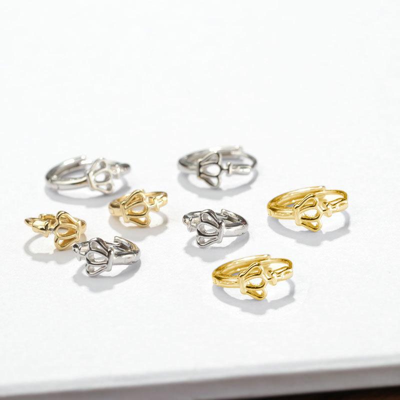 

Серьги-кнопки в виде короны королевы, нишевый дизайн, легкие, роскошные, темпераментные, универсальные, новые, женские, модные large золотой