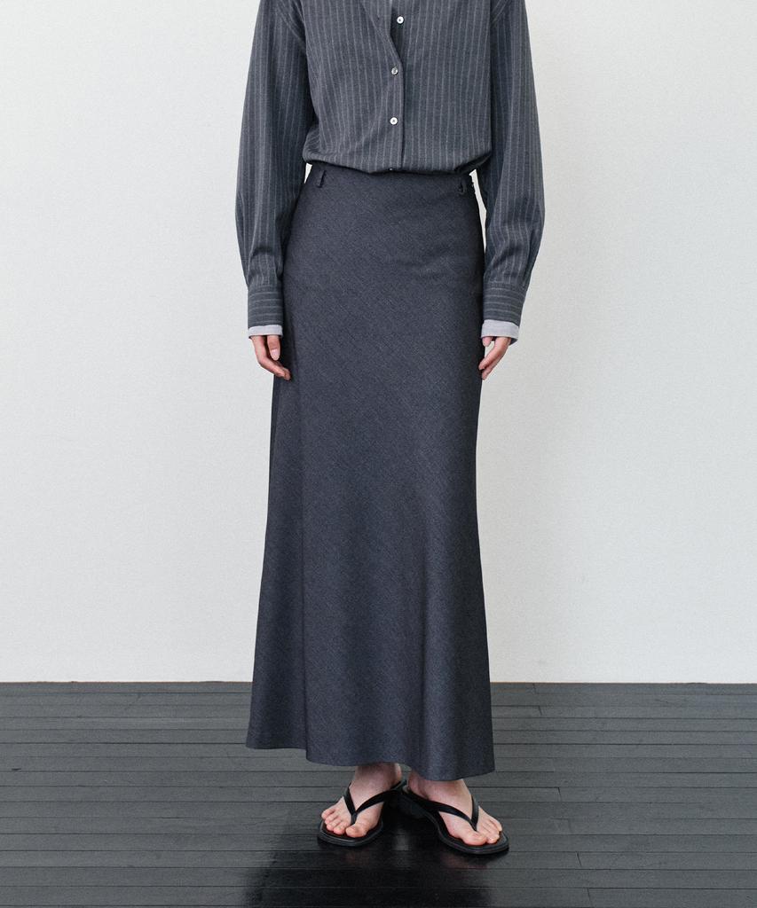 Notia Flare Maxi Skirt - Gray