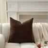 Pack of 2 Soft Textured Throw Pillow Covers Square Accent Solid Cushion Cover Cozy Farmhouse Pillow Case with Zippe for Couch