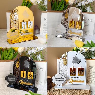 BT268-270 Gold Moon Acrylic 3D Festival Decoration Stand