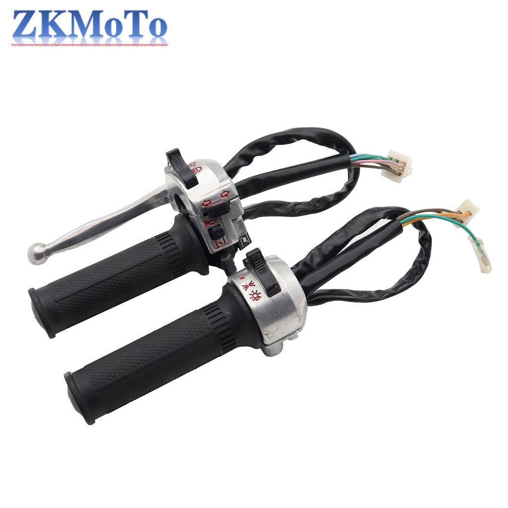 Motorcycle Right and Left Handlebar Switch and 22mm Handle Grips For Honda Z50 Z50A Z50J Z50R Mini Trail Monkey Bike Parts