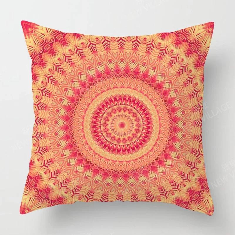 Fall Home Decor Autumn Living Room Throw Pillow Cover Sofa Boho Cushion Cover Mandala