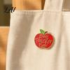 School Teacher Lapel Pin Brooch Pin Enamel Teacher-Themed Fruit Shape Golden Outline Text Lightweight Outfit Badge for Teachers Day Graduation