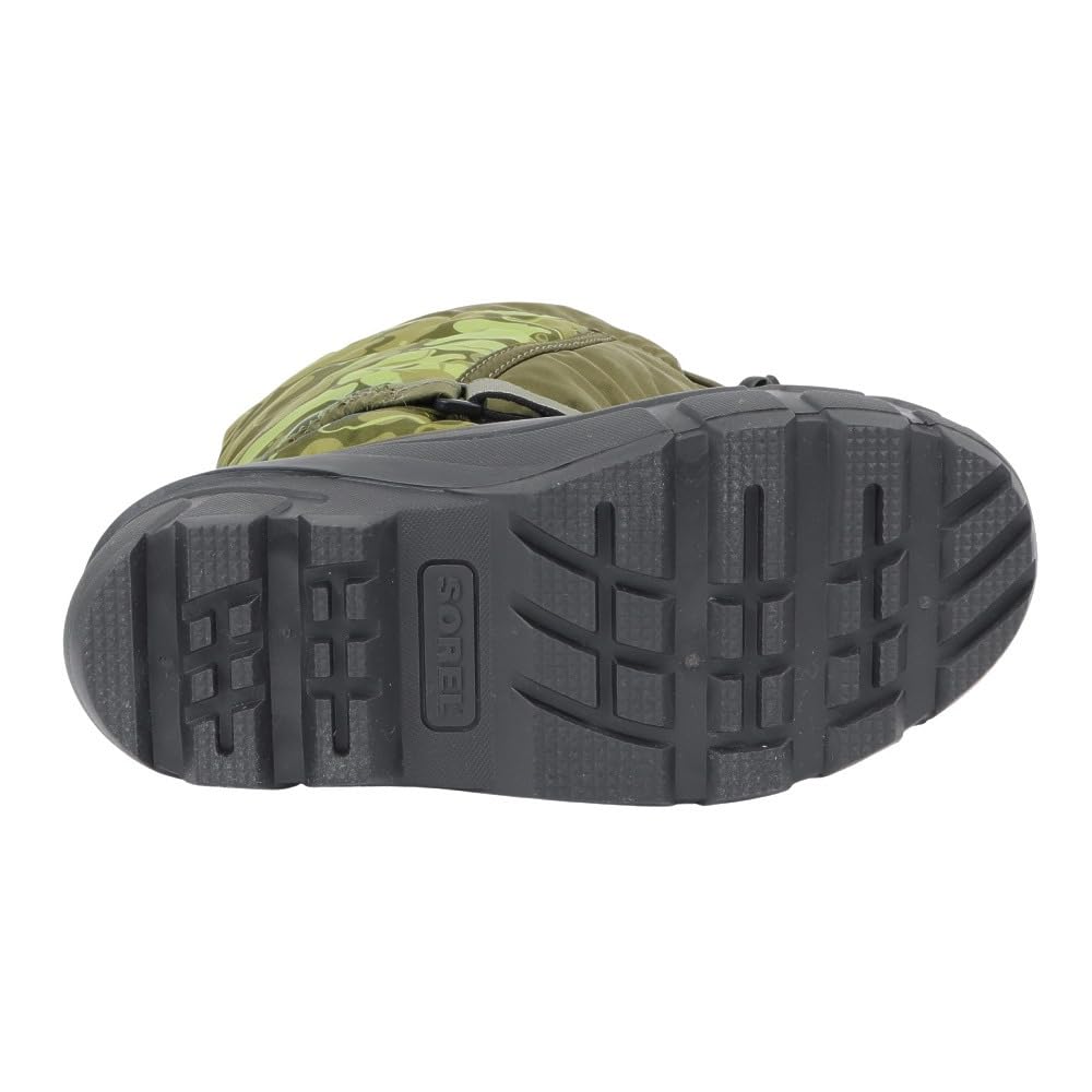 Sorel Flurry Youth Size Utility Savory Kids' Boots, Print, 20.0cm, Green,